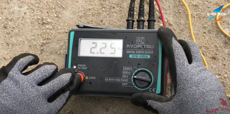 máy đo tiếp địa hệ thống điện mặt trời